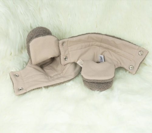 Capáčky Teddy fleece double Brown hnědá Esito