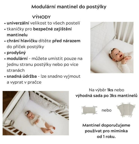 Modulární mantinel do dětské postýlky Sleepee
