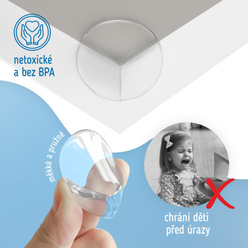 Ochrana rohů a hran O-profil, sada 12 ks transparentní Sipo