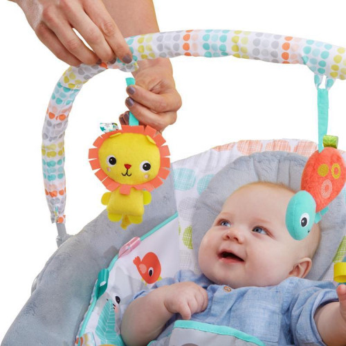 Lehátko vibrující s melodií Whimsical Wild 0 m+ do 9 kg 2019 Bright Starts
