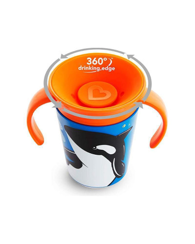 Munchkin - Juniorský hrneček WildLove 360° s oušky 177 ml