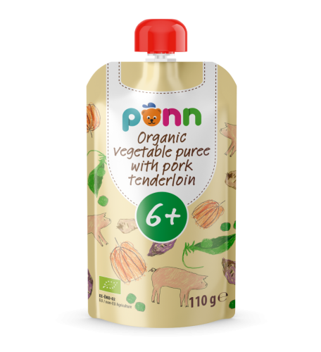 Salvest Ponn BIO Vepřová panenka se zeleninovým pyré (110 g)