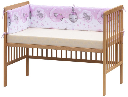 Mantinel do postýlky 4dílný Scarlett Lucy - 180 x 30 cm - růžová
