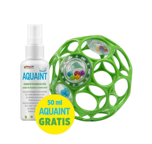 Míček OBALL RATTLE s chrastítkem 10 cm + Aquaint 50 ml zdarma