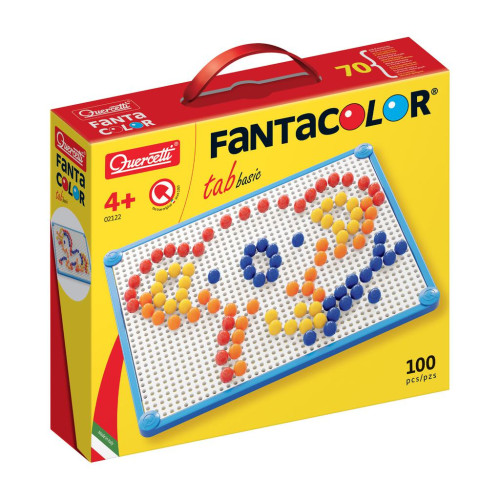 Mozaika Fantacolor Tab Basic mix 10 mm – 100 ks Quercetti