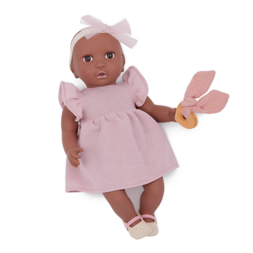 Šaty pro panenku růžové s doplňky LullaBaby