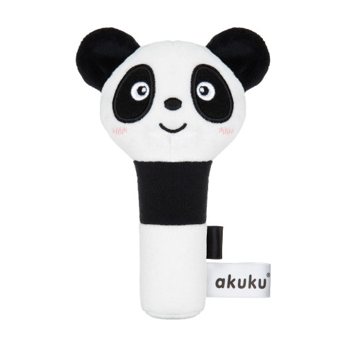 Plyšové pískátko panda černobílá Akuku