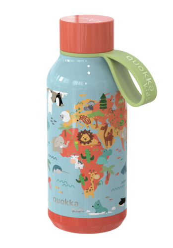 Nerezová termoláhev Solid Kids s poutkem 330 ml Qukka