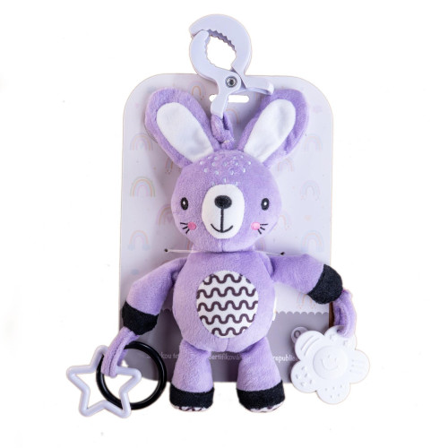 Chrastítko plyš 30 cm závěs na postýlku/kočárek 0 m+ babyted