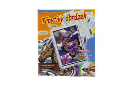 Třpytivý obrázek 4 ks v krabici