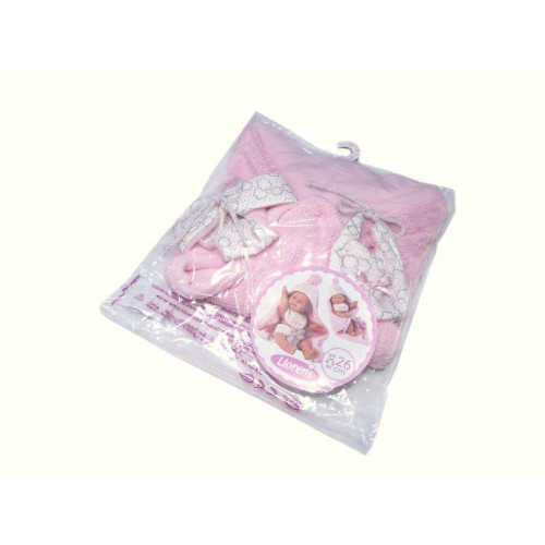 Obleček pro panenku miminko New Born velikosti 26 cm Llorens 2dílný růžový