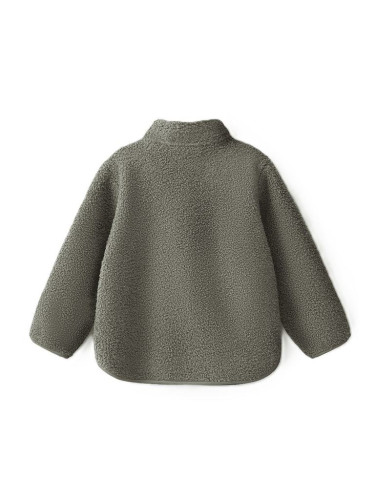 Fleecová bunda Theo Vetiver Green Leokid
