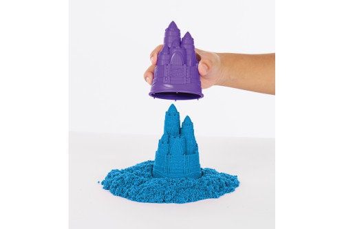 Krabice tekutého písku s podložkou modrá Kinetic Sand