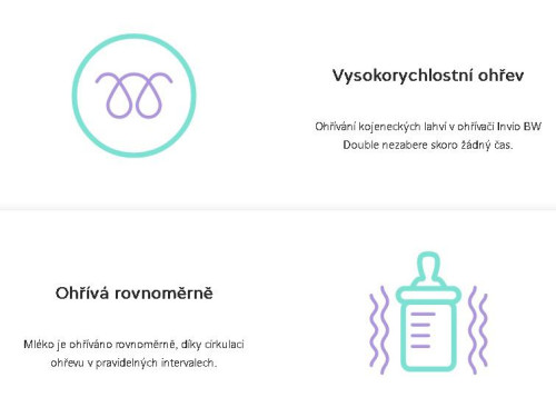 Ohřívač mléka a příkrmů Invio BW Double Truelife