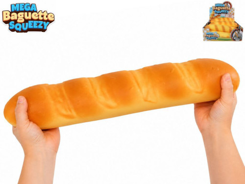Mega Squeeze Jumbo strečová bageta 37 cm -mačkací antistresová hračka