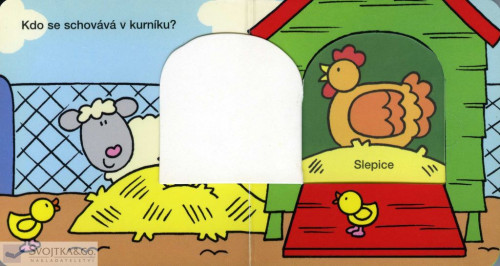 Knížka Podívej se, kdo se schovává - na dvorku