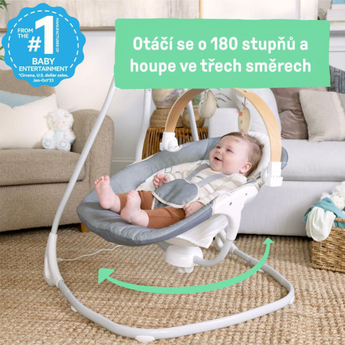 Houpačka pohupující hudební Parker™ 0 m+, do 9 kg Ingenuity