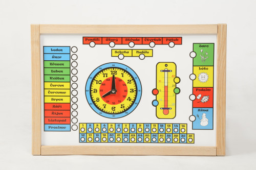 Tabule skládací A 5v1 dřevo 45x90x37cm magnetická v krabici