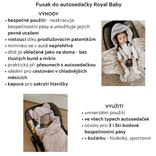 Fusak/zavinovačka/deka do autosedačky Sleepee Blossom