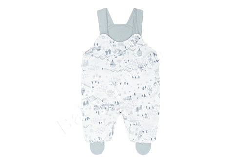 Bavlněné polodupačky - lacláčky Městečko šedé Baby Service