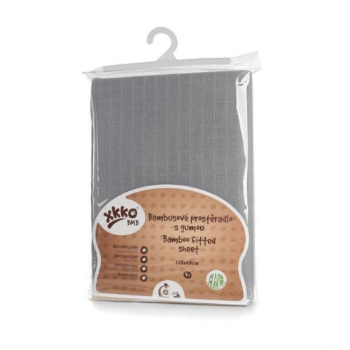Bambusové prostěradlo s gumou XKKO BMB 120x60