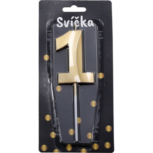 Párty svíčka číslo zlatá