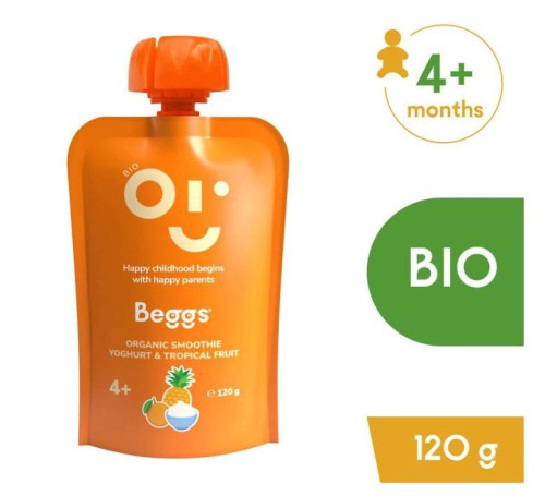 Beggs BIO Smoothie s jogurtem a tropickým ovocem (120 g)