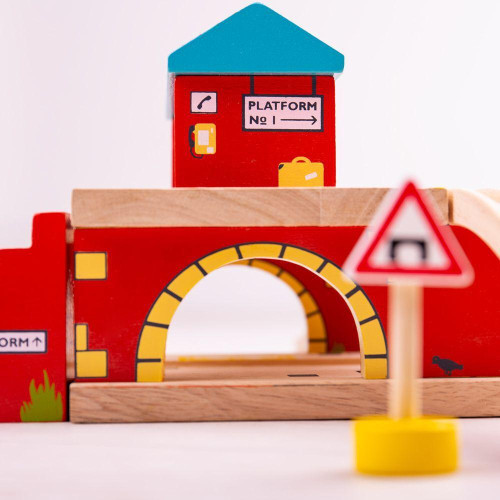 Nádraží nad cestou Bigjigs Rail