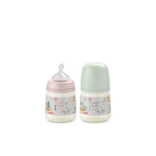 Kojenecká láhev Walk anatomická M silikon Suavinex 150 ml