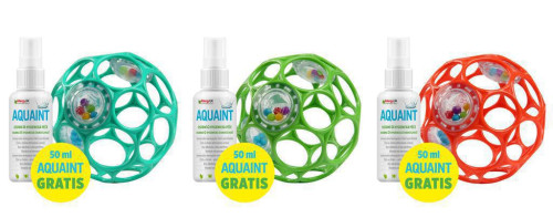 Míček OBALL RATTLE s chrastítkem 10 cm + Aquaint 50 ml zdarma
