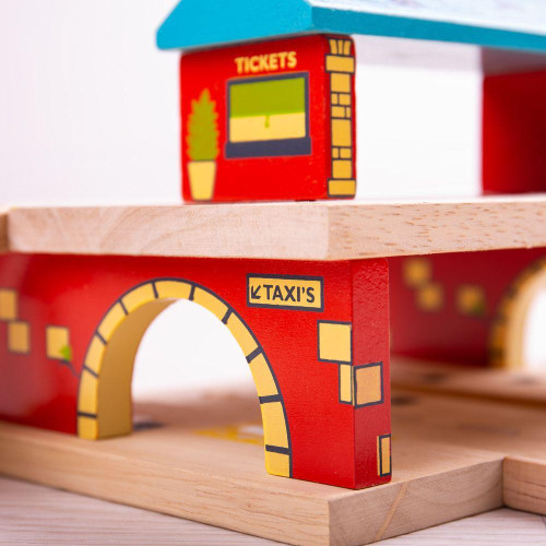 Nádraží nad cestou Bigjigs Rail