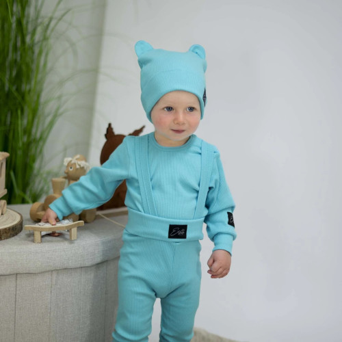 Rostoucí body žebrované Turquoise - tyrkysová Esito