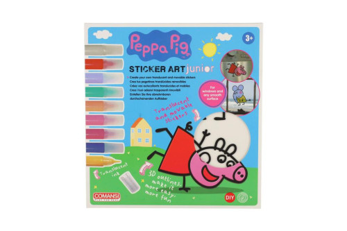 Okenní samolepky a omalovánky Peppa Pig s barvami