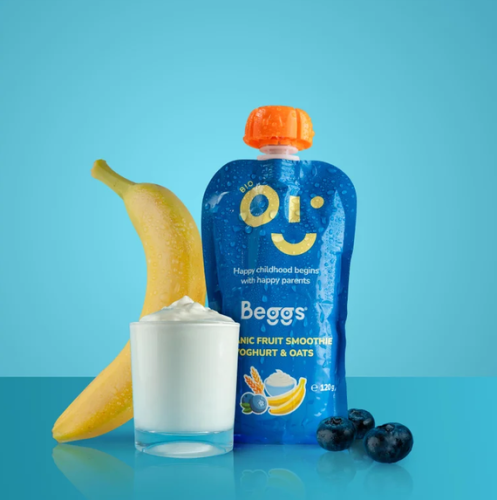BIO Smoothie s ovocem, jogurtem a ovesnými vločkami (120 g) 12 ks Beggs