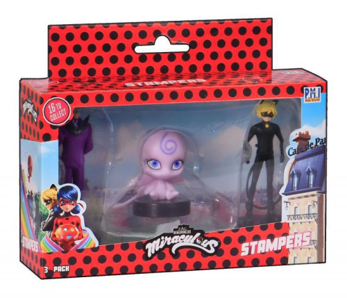 Miraculous: Beruška a Černý kocour- razítka 3 ks