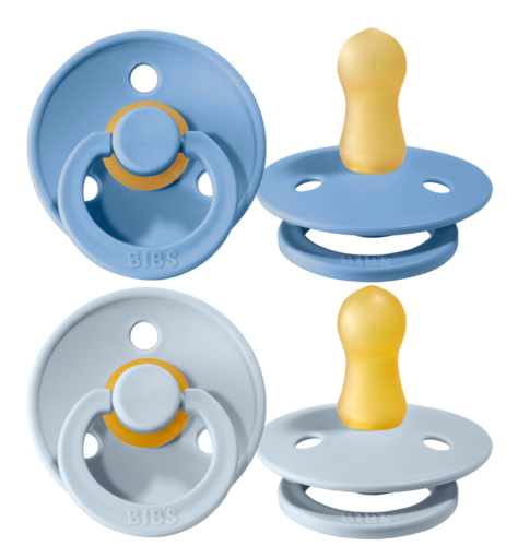 Dudlíky kaučuk 2 ks 0-6 měsíců Colour Bibs