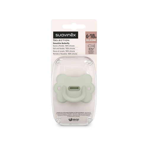 Šidítko fyziologické silikon Butterfly 6-18 m SX PRO Colour Essence Suavinex
