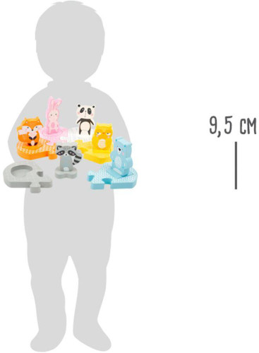 Dřevěné vkládací puzzle zvířátka small foot