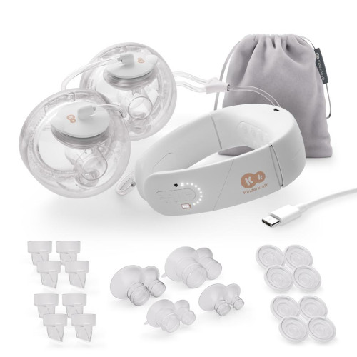 Odsávačka mateřského mléka s funkcí ohřevu krku Double Hands-free Gentleneste Kinderkraft