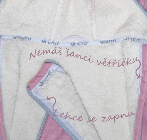 Rostoucí zimní softshellová kombinéza Snow Antique pink Esito