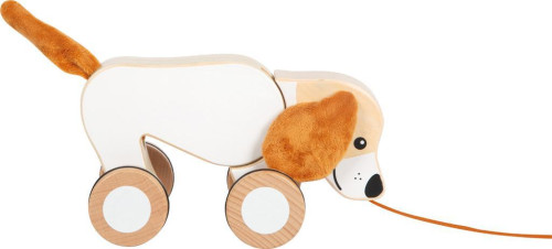Dřevěná tahací hračka Pejsek se šustivými oušky small foot