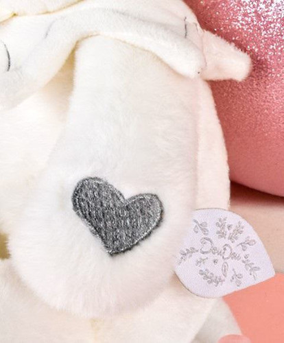 Dárková sada Plyšový medvídek s dečkou 30 cm šedý Doudou