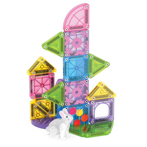 Magnetická stavebnice microMAGS Spring Garden Travel Set 24 dílů