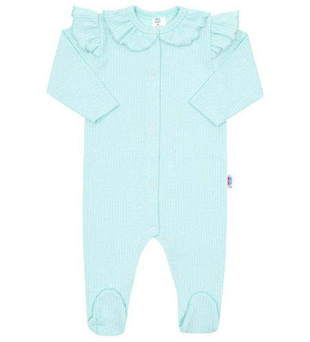 Kojenecký bavlněný overal New Baby Stripes ledově modrá