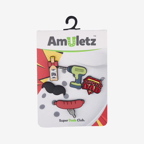 Amulety - ozdoby na boty Amuletz Super Dads Club mix Coqui