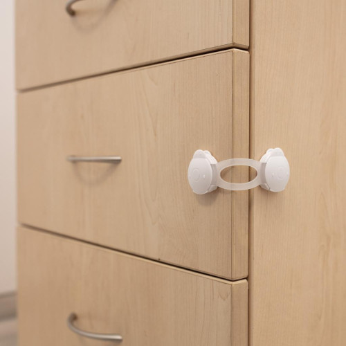Mini zámek skříněk ohebný 2ks, white