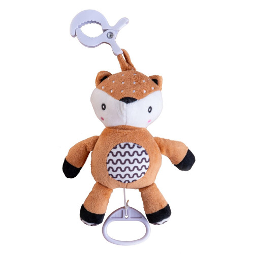 Natahovací hrací strojek plyš 30 cm závěs na postýlku/kočárek Babyted