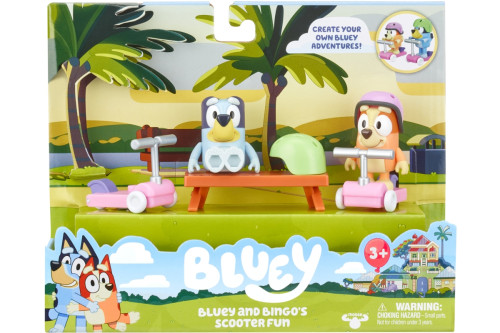 Zábava na koloběžce Bluey a Bingo