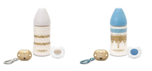 Set Preminum Couture Láhev + Dudlík + Klip Suavinex