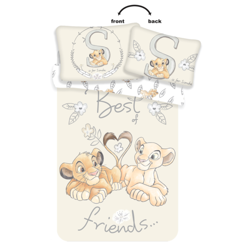 Povlečení do postýlky Lví Král "Best friends" 100 x 135, 40 x 60 cm Jerry Fabric Fabrics